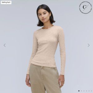 Everlane - The Supima® Micro-Rib Long-Sleeve Crew - S